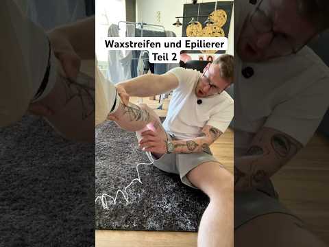Waxstreifen und Epilierer Teil 2 #glattebeine #waxing #beine #comedy #standup