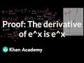 Understanding the Number e and Its Derivative