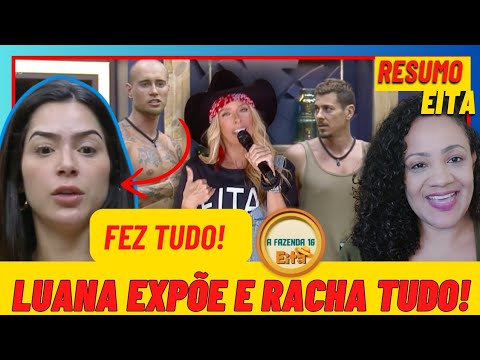 🤠A FAZENDA 2024: RESUMO! LUANA EXPÕE GIZELLY, JÚLIA E FLORA E RACHA TUDO DE VEZ! ROÇA PROMETE!