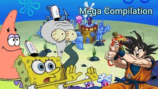 SpongeBob, Patrick, Squidward, and Goku Argue About Videogames and TV Shows