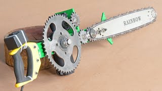How To Make A Simple Chainsaw Machine | DIY