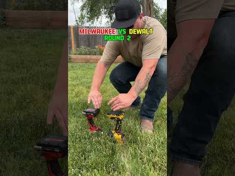 Milwaukee vs Dewalt Round 1 - Drill wrestling #rigid #ryobi #drillwrestle #battle #besttool #tough