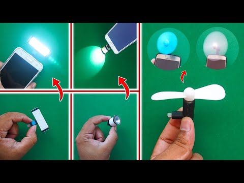 How To Make Micro USB OTG Fan & Flash Light At Home | OTG Fan For Smart Phone | Mini OTG Torch DIY