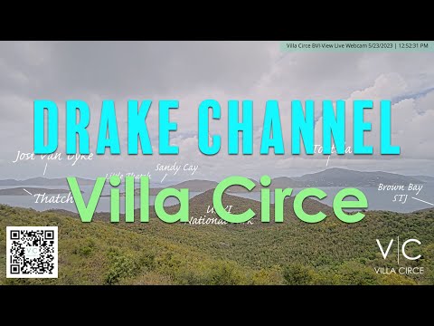 Villa Circe live webcam overlooking Drake Channel