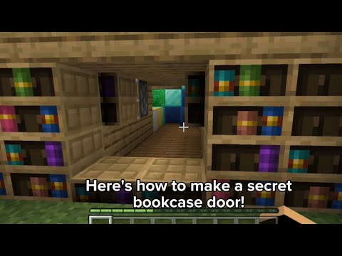 Minecraft: Secret Bookshelf Hidden Entrance!