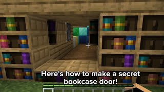 Minecraft: Secret Bookshelf Hidden Entrance!