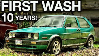 Abandoned VW GTI First Wash in 10 Years! Insane Barn Find Restoration
