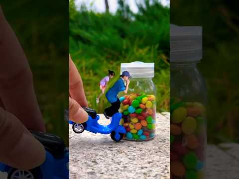 A story of James candy 😱~  mini wood toy- woodworking art skill/wood hand #shorts #funnycomedy