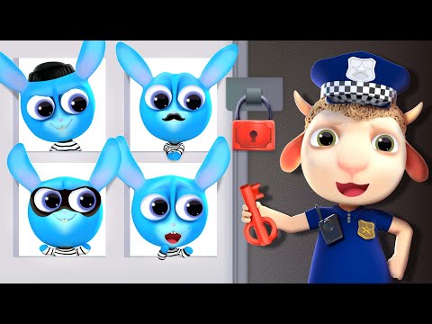 Police Officer Chasing Litlle Rabbits | Funny Cartoon for Kids & New Adventures | Dolly and Friends