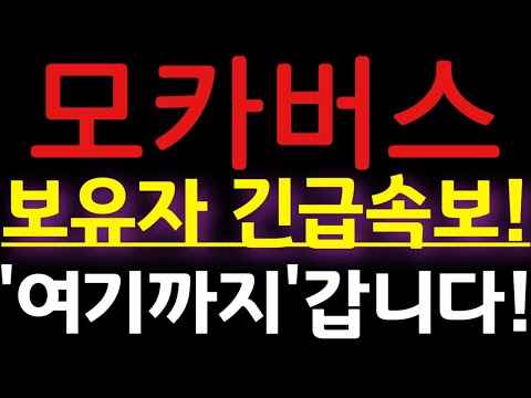 🔴[ 모카버스 ]🔥긴급🔥보유저 긴급속보!!🔥"여기까지"갑니다!🔥