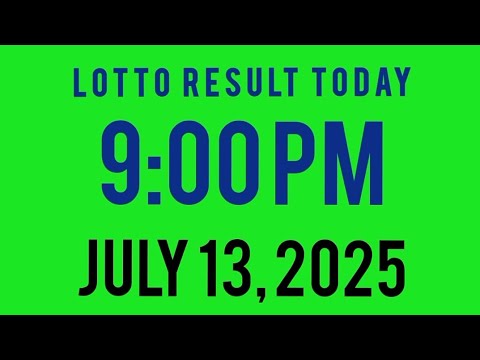 Lotto Result Today 9pm draw July 13, 2025 ez2 swertres 2d 3d pcso