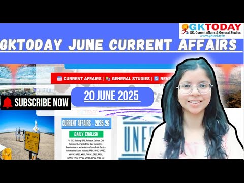 GKToday Current Affairs 🎯 20 June, 2025