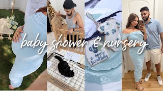 OUR BABY SHOWER! & LOTS of progress on baby boy's nursery 🥹🩵🍼