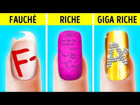 DÉFI DE DESSIN : ÉLÈVE RICHE VS FAUCHÉ 🤩 || Les astuces scolaires les plus cool par 123 GO! LIKE