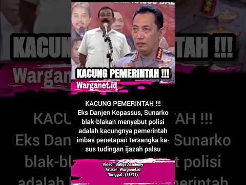 Sindiran keras Soenarko. 12/11 #soenarko #polisi #ijazahpalsu #tersangka #listyosigitprabowo