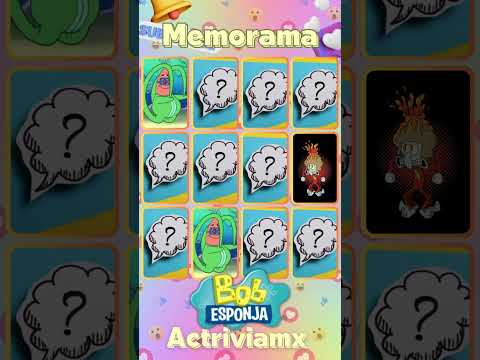 Tu memoria es mejor que la de Patricio? ¡Prueba este memorama de Bob Esponja! 🧠💡” #trivia