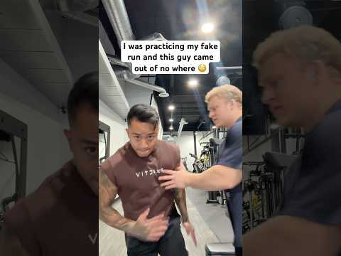BRO SPAWNED OUT OF NO WHERE 😂 #funny #gym #comedy #fyp #viral #lifting #makethisviral
