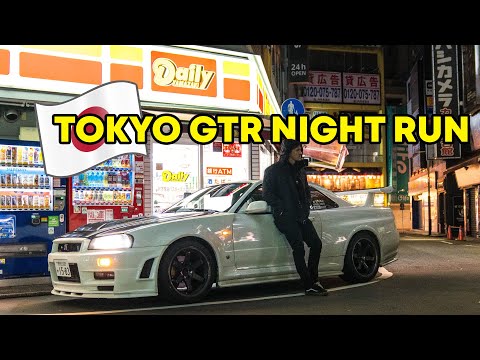 Taking My R34 GTR On Tokyo Night Run!! | Daikoku Night Meet!!