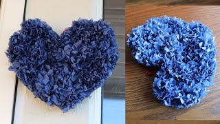 Tissue Paper Puffy Heart Valentine S Window Decoration Easy Craft