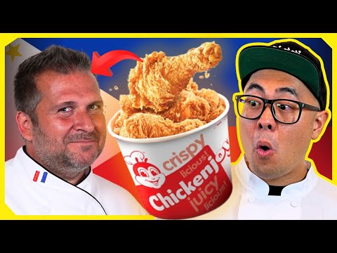 Pro Chef Tries Philippines JOLLIBEE Fried Chicken for the FIRST TIME