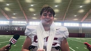 Alabama C Racin Delgatty pre-Kentucky press conference