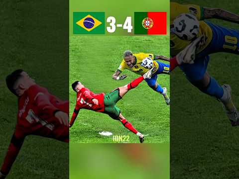 What happened 😅 Brasil vs Portugal Highlights imaginary 2090 #ronaldo #football