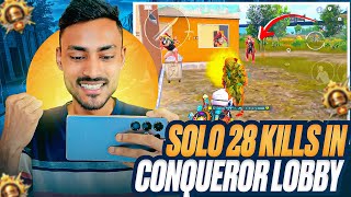 SOLO 28 KILL'S💀 IN CONQUEROR LOBBY - BGMI HIGHLIGHTS💜🔥