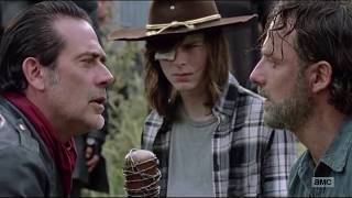 The Walking Dead 7x16  Shiva Saves Carl All Out War Begins HD