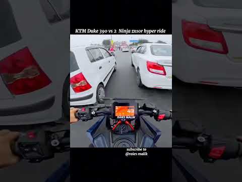 2 Kawasaki Ninja zx10r KTM Duke 390 hyper traffic ride #shorts #ytshorts #youtubeshorts #video