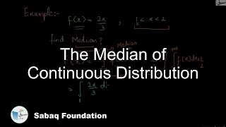 The Median of Continuous Distribution