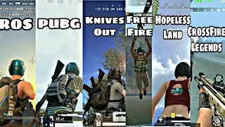 Knvies Out Vs Crossfire Legends Vs Pubg Mobile Vs Rules Of Survival - pubg mobile vs rules of survival vs free fire vs knives out vs crossfire legends