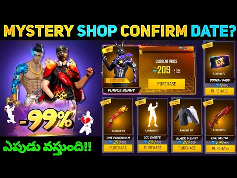 Mystery Shop Discount Event Free Fire🥳 || Free Fire New Updates In Telugu || Mystery Shop Review 🤯