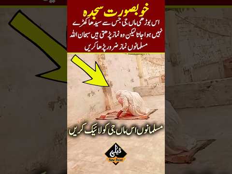 بوڑھی ماں جی کا خوبصورت سجدہ! #Shorts #dailynewpoint #trendingshorts #islamicshorts