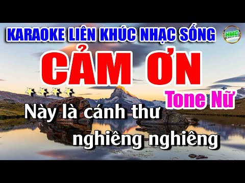 Karaoke Liên Khúc Nhạc Trữ Tình Tone Nữ Dễ Hát | Bolero Nhạc Xưa Bất Hủ | CẢM ƠN