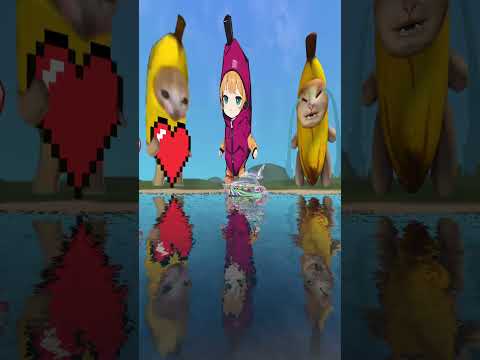 ALL SIZE BANANA CAT MEME NEXTBOTS FROM SMALL TO BIG in FLATWATER! #garrysmod #gmod