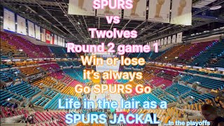 Life in the lair as a @SpursJackals SPURS vs Twolves rd 2 game 1 #spursjackals #nbaplayoffs #spurs 