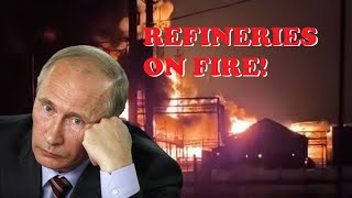RUSSIAN ECONOMY ON IT'S KNEES: OIL REFINERY BURNS IN SARATOV AFTER DRONE ATTACK || 2025