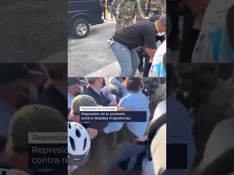 🇺🇸✊ Represión en Chicago | Gases y balas de goma contra protesta migrante
