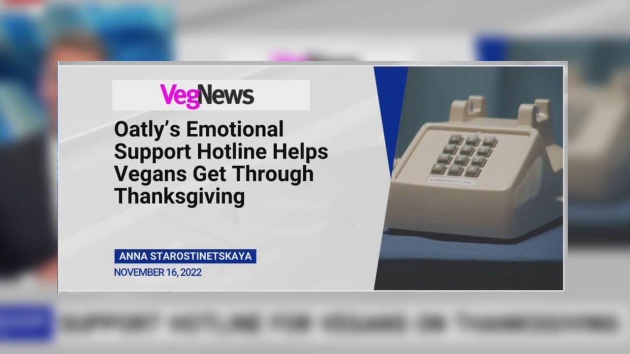 Emotional Support Hotline for Vegans Setup for this ‘Challenging’ Thanksgiving Season