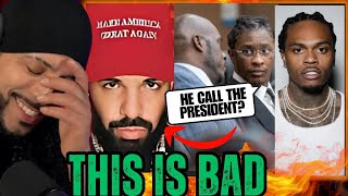 Young Thug MAD at Drake "TALK TO THE PRESIDENT" Gunna speak on Thug Publicly for calling him a RAT