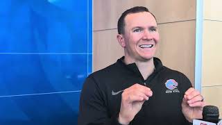 Boise State coach Spencer Danielson talks ahead of spring game on April 21, 2026