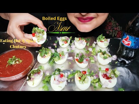 Boiled Eggs 🥚 Eating Challenge With Very Hot🔥 & Spicy 🥵 Chutney | Food Challenge