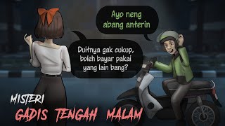 Misteri Gadis Tengah Malam (3D) | Kartun Hantu Ojol , Cerita Horor Ojek Online