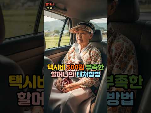 택시비 500원 부족한 할머니의 대처방법