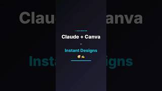 Claude + Canva = Designs in seconds! 🎨✍️ #claudeai  #canvadesign  #aidesigntools #shorts