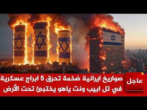 كارثةكبرى..250صاروخ إيراني ضخم يحرق 5 ابراج عسكرية في تل ابيب ونتن ياهو يصرخ ويبكي