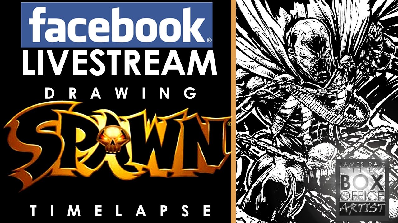 Drawing spawn - timelapse version - facebook livestream