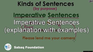 Imperative Sentences (explanation with examples)