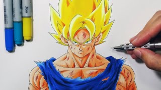 How To Draw Super Saiyan Goku - Drawing Tutorial
