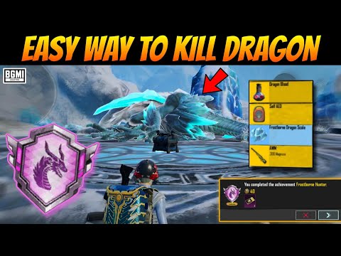 EASY WAY TO KILL FROSTBORN DRAGON IN BGMI || FROSTBORN HUNTER ACHIEVEMENT | BGMI